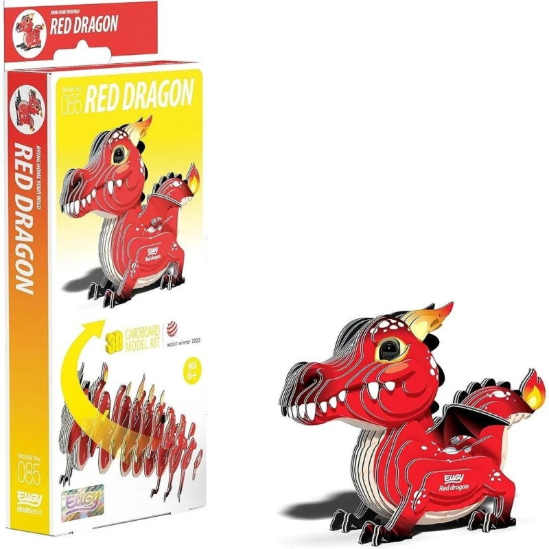 Image of Eugy Red Dragon 3D Craft Kit Multi