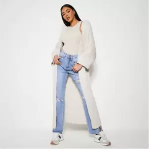 Image of I Saw It First Wide Sleeve Knitted Maxi Cardigan - Brown