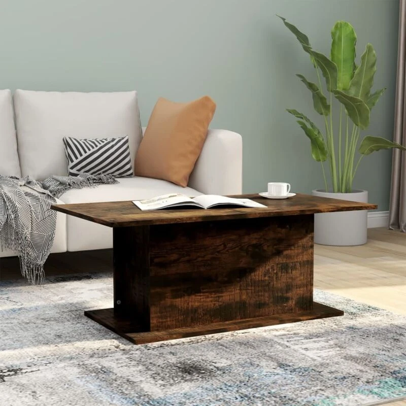 Image of VIDAXL Coffee Table Smoked Oak 102x55.5x40cm Engineered Wood Vidaxl 8720286837764