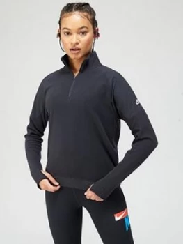 Image of Nike Running Air Mid Layer Zip Top - Black