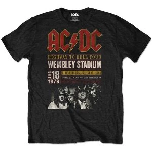 Image of AC/DC - Wembey '79 Unisex Medium T-Shirt - Black