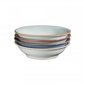 Image of Denby Always Entertaining - The Blue Edit 4 Piece Medium Shallow Bowl Set