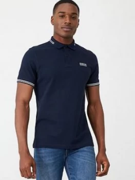 Image of Barbour International Essential Tipped Polo Shirt, Navy Size M Men