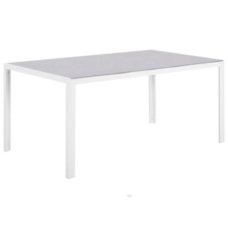 Image of Beliani Garden Dining Table Catania 160 Cm 91cm Glass Grey
