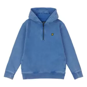 Image of Lyle & Scott Kids Acid Wash BB Quarter Zip - Star Sapphire - 8/9