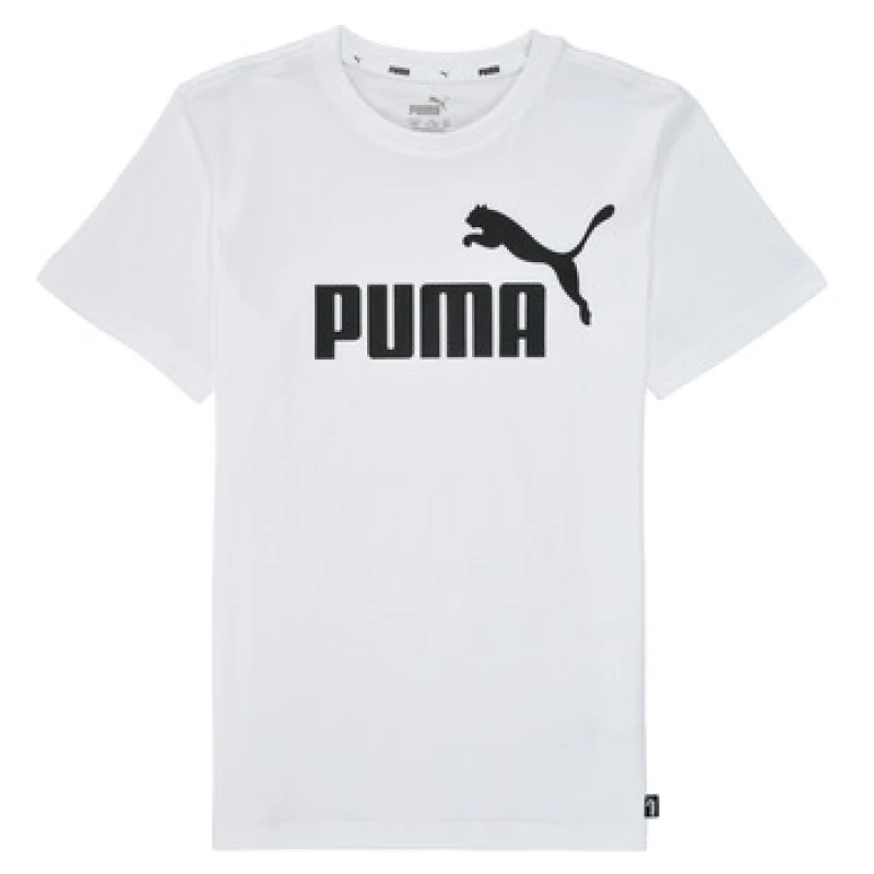 Image of Puma ESSENTIAL LOGO TEE boys's Children's T shirt in White