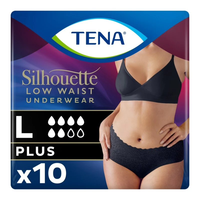 Image of Tena Silhouette Incontinence Pants Black Large 113776614