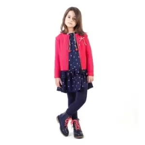 Image of Billieblush Girls Navy printed viscose dress - Blue