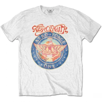 Image of Aerosmith - Aero Force Unisex Medium T-Shirt - White