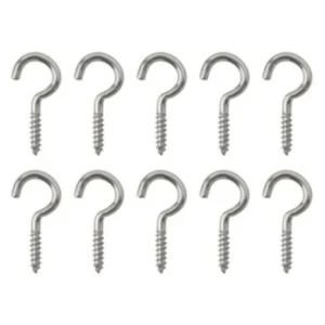 Image of BQ Nickel Effect Metal Hook Eye Pack of 10