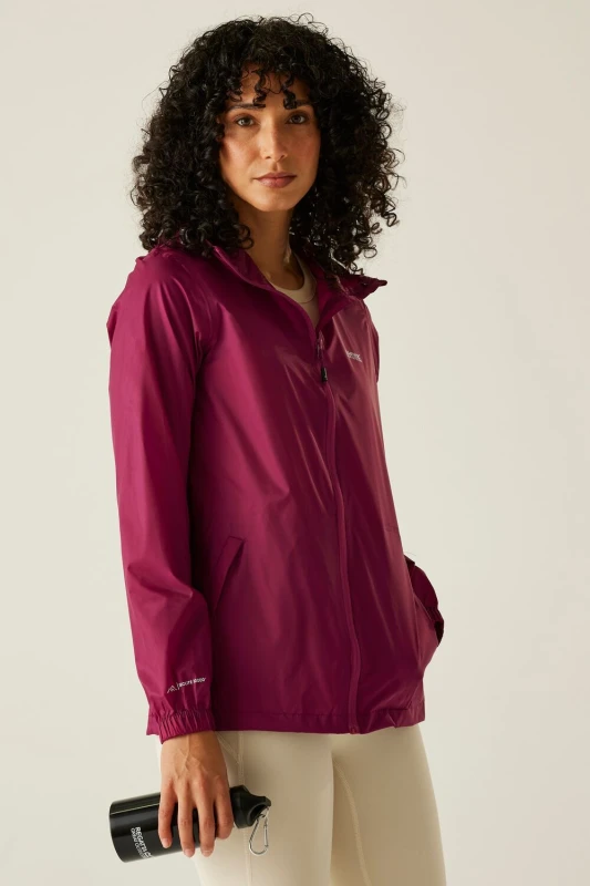 Image of Regatta Womens 'Pack-It III' Waterproof Packaway Jacket in Grape Size: 22 Grape Female 22