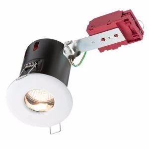 Image of KnightsBridge IP65 GU10 50W 230V LED IC Fire Rated Fixed Shower Downlight - White