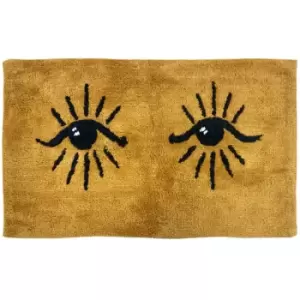 Image of Furn Theia Rectangular Bath Mat (One Size) (Ochre Yellow/Black) - Ochre Yellow/Black