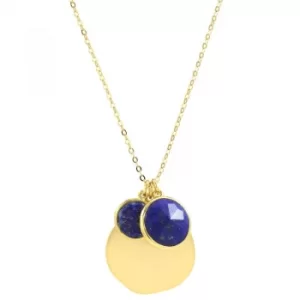 Image of Ladies Lola Rose Gold Plated Lapis Lazuli Nerio Short Necklace