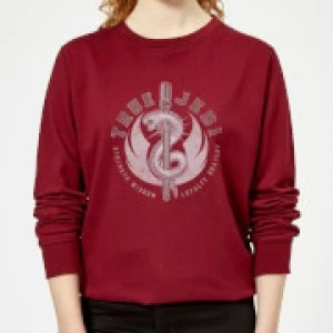 Image of Star Wars The Rise Of Skywalker True Jedi Womens Sweatshirt - Burgundy - L
