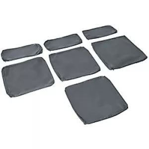 Image of Outsunny Rattan Garden Wicker Patio Furniture Cushion Cover Sofa Cover Replacement - COVER ONLY, Grey