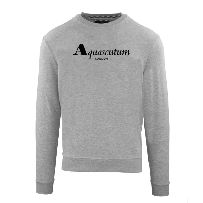 Image of Aquascutum Mens Roundnk Sweat Crew Sweatshirt Grey male Small