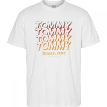 Image of Tommy Jeans Repeat Logo T Shirt - White