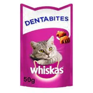 Image of Whiskas Dentabites Cat Treats With Chicken 50g