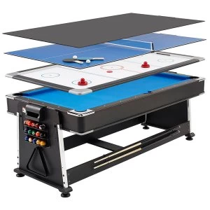 Image of Mightymast Revolver 7ft 3-in-1 Pool Table - Table-Tennis and Air Hockey Table
