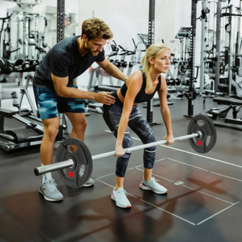 Image of SPORTNOW 2 x 10KG Olympic Weight Plates, Weight Plate Discs with Tri-Grips in Black Size: 20kg Black Unisex 20kg