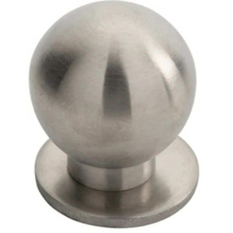 Image of Loops Small Solid Ball Cupboard Door Knob 30mm Dia Stainless Steel Cabinet Handle Metallics unisex