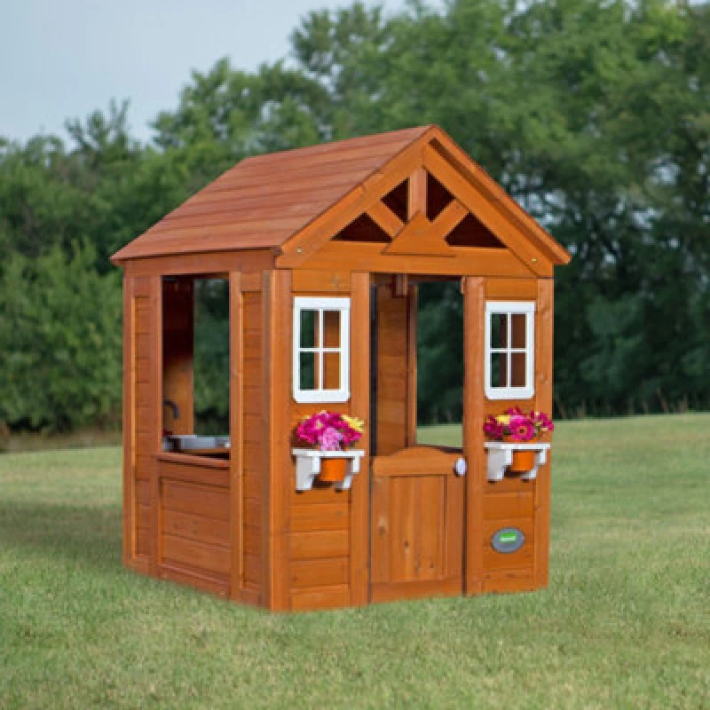 Image of Backyard Discovery Timberlake Cedar Wooden Playhouse