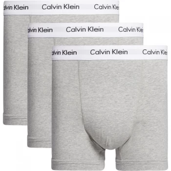 Image of Calvin Klein Pack Cotton Stretch Trunks - Triple Grey