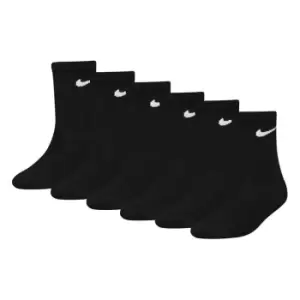Image of Nike 6 Pack of Crew Socks Infants - Black