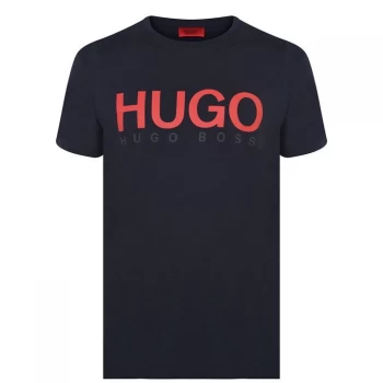 Image of Hugo Boss Dolive Logo T-Shirt Navy Size L Men