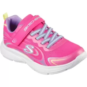 Image of Skechers Girls Wavy Lites Eureka Shine Cushioned Trainers UK Size 2 (EU 35)