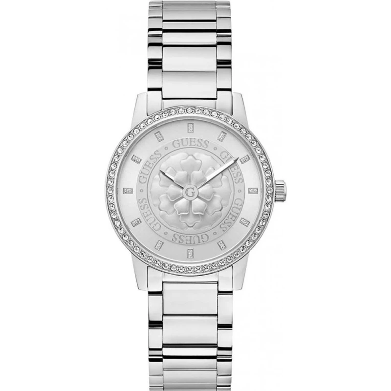 Image of Guess GW0747L1 Womens PETAL (36mm) Silver Dial / Stainless Watch