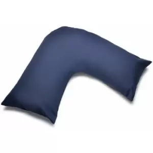Image of Easycare Percale V-Shaped Orthopaedic Pillowcase (One Size) (Navy) - Navy - Belledorm