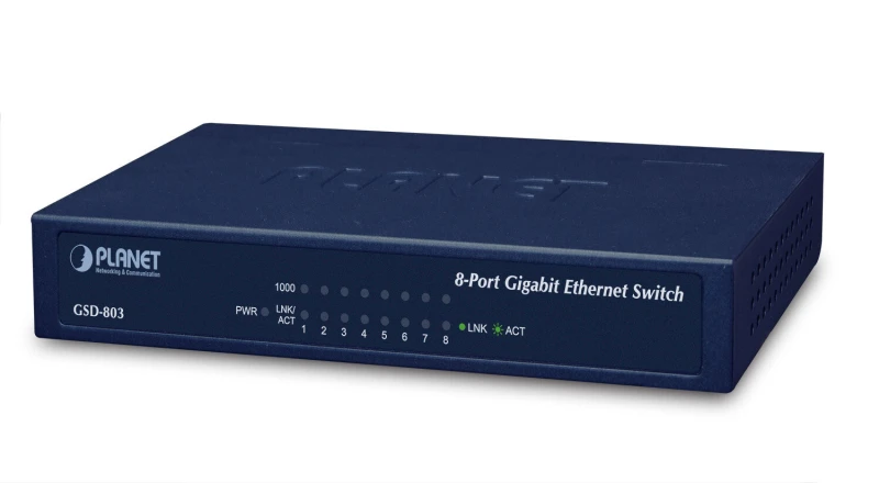 Image of Planet PLANET GSD-803 Gigabit Ethernet (10/100/1000) Blue GSD803