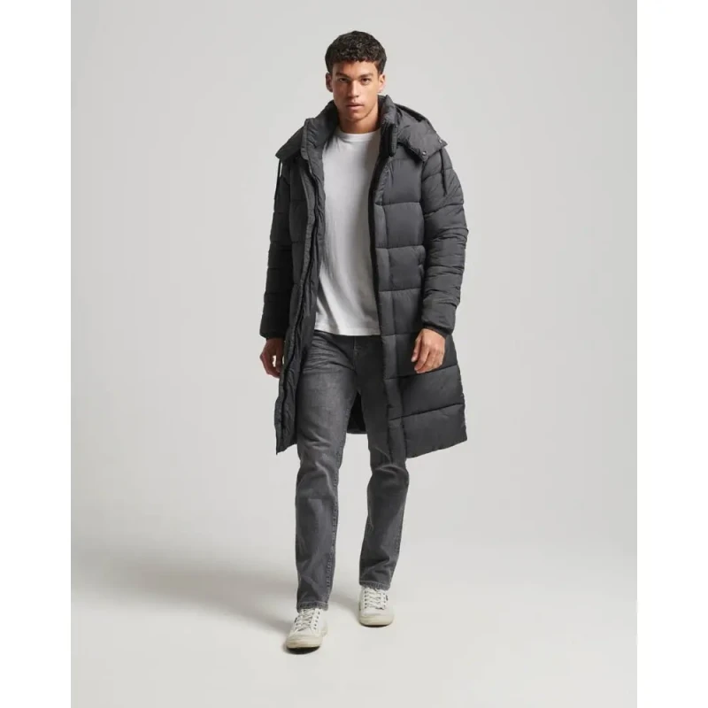 Image of Superdry's Ripstop Long Puffer Noir Male M