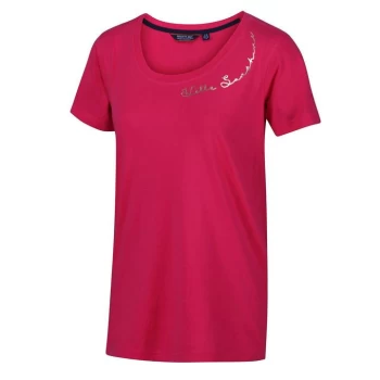 Image of Regatta Filandra IV Graphic Print Organic T-Shirt - Pink