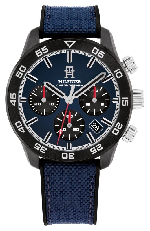 Image of Tommy Hilfiger 1792183 Navy And Black Strap Watch - W95359
