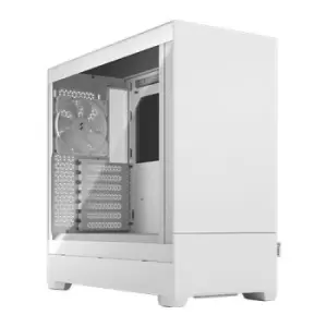Image of Fractal Design Pop Silent (White TG) Gaming Case w/ Clear Glass Window ATX Sound-Damping & Steel Foam 3 Fans