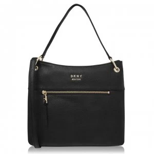 Image of DKNY Gregorio Hobo Bag - Black/Gold BGD