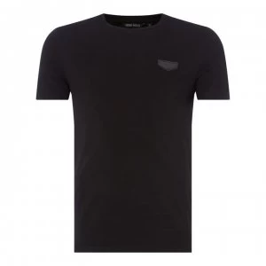 Image of Antony Morato Logo Patch T Shirt - BLACK 9000
