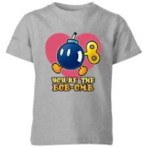 Image of Nintendo Super Mario You're The Bob-Omb Kid's T-Shirt - Grey - 7-8 Years