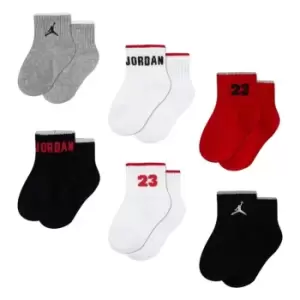 Image of Air Jordan 6 Pack Mixed Ankle Socks Baby Boys - Red