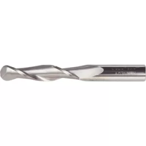 Image of 8.00MM Carbide Micrograin Plain Shank 2 Flute Long Series Ball Nosed Slot Drills