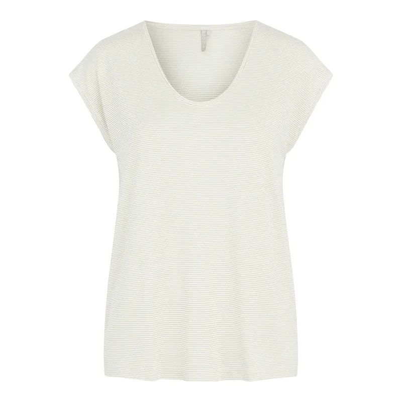 Image of Pieces Womens T-Shirt Pieces Billo Lurex Blanc Female M