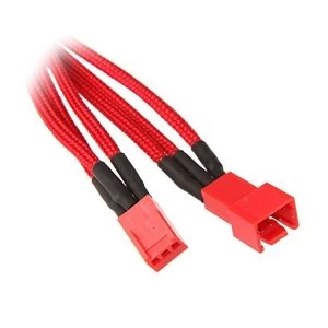 Image of BitFenix Alchemy 3-Pin Extension 90cm - sleeved red/red
