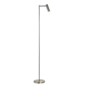 Image of Dedicated LED Reader Task Floor Lamp Satin Nickel