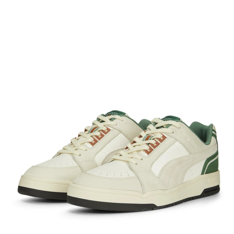 Image of Puma Slipstream Lo Fast Green Sneakers Adults White/Green unisex 9.5 (44)