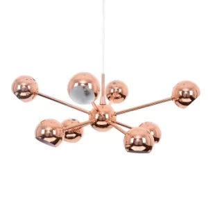 Image of Iconic Telstar 8-Way Ceiling Light in Copper