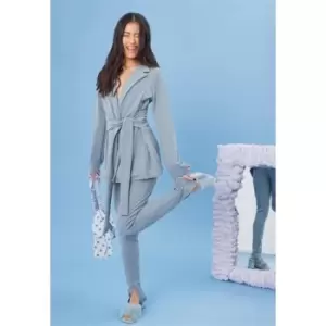 Image of Missguided Jersey Tailored Cigarette Trouser - Blue