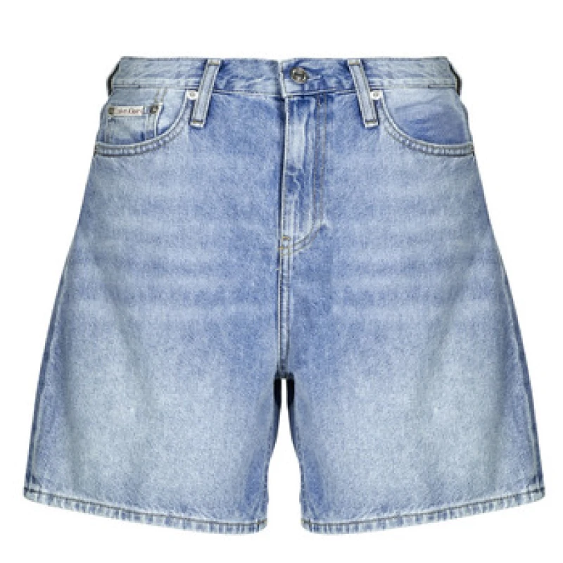 Image of Calvin Klein Jeans MOM SHORT womens Shorts in Blue